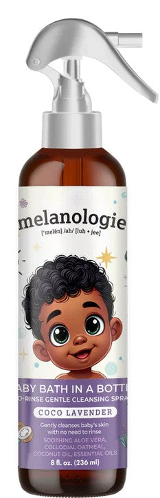 Melanologie No-Rinse Baby Bath Coco-Lavender 8oz.