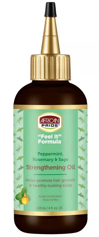 African Pride Feel It Formula Strengthening Oil Hair Treatment 4oz