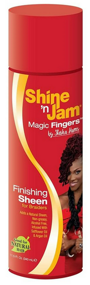 Shine N Jam Magic Fingers Finishing Sheen for Braiders 11.50oz