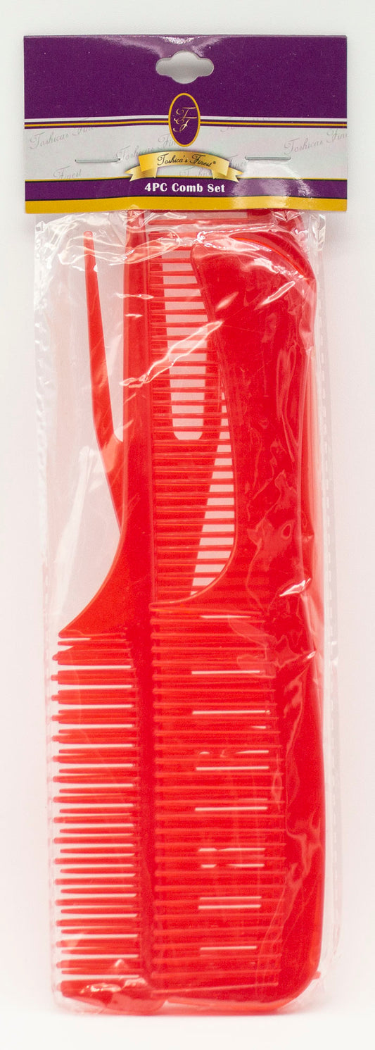 TF1144 Assorted Combs 4pc - CASE PACK 72