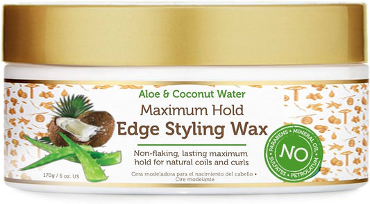 African Pride Moisture Miracle Edge Styling Wax 6oz - CASE PACK 6