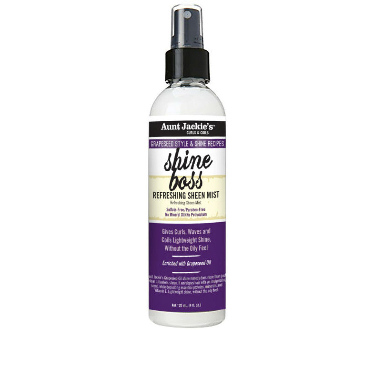 Aunt Jackie's Grapeseed Shine Boss Shine Mist 4oz - CASE PACK 12