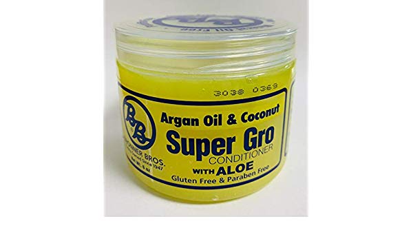 Bronner Brothers Super Gro Argan Oil & Coconut 6oz - CASE PACK 12