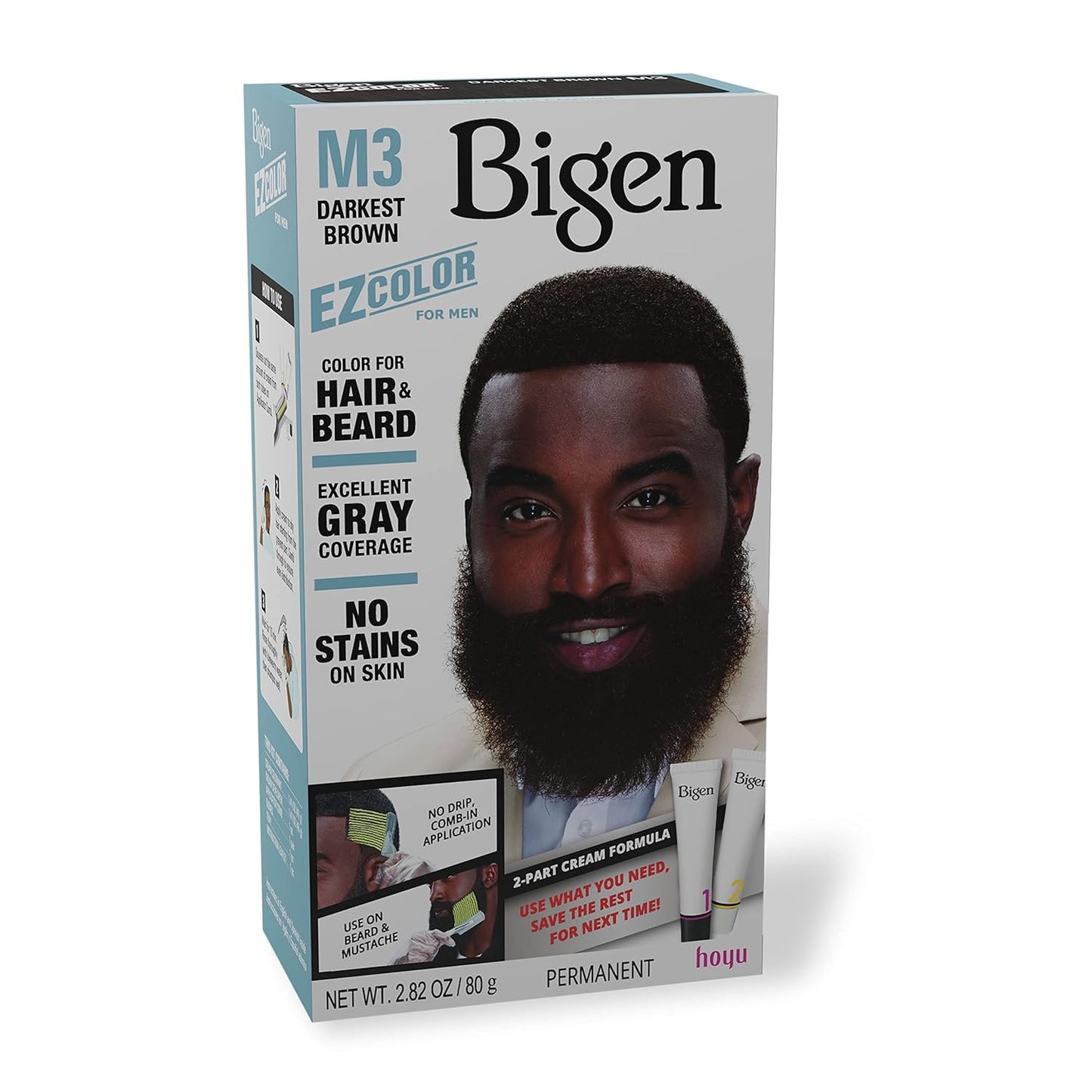 Bigen Mens Hair Color M3 Darkest Brown - CASE PACK 12