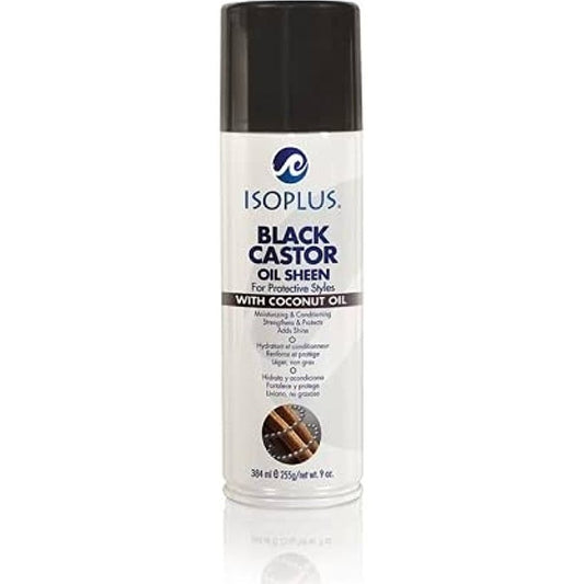 Isoplus Black Castor Oil Sheen 9oz CASE PACK 12