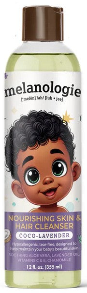 Melanologie Baby Skin & Hair Cleanser 12oz.