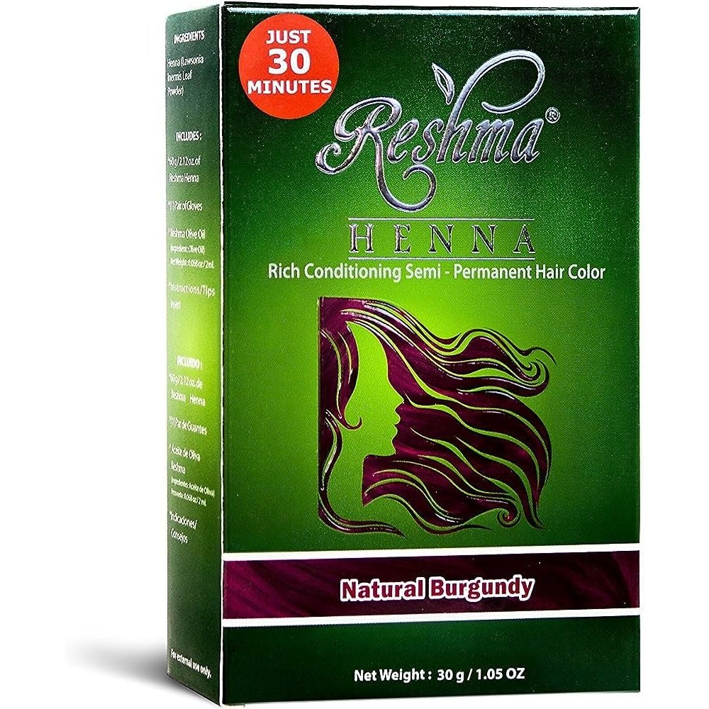 Reshma Henna H/C Nat Burgundy CASE PACK 72