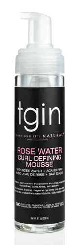 TGIN Rose Water Curl Mousse 8oz