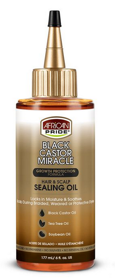 African Pride Black Castor Miracle Hair & Scalp Sealing Oil 6oz