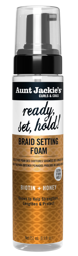 Aunt Jackie's Ready Set Hold Braid Setting Foam 8.50oz