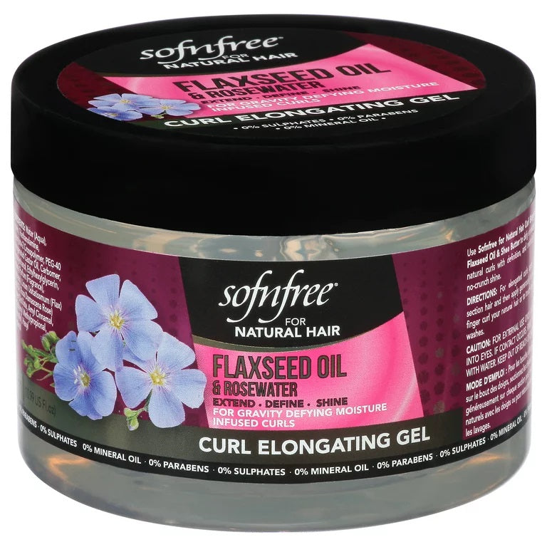 Sof N Free Flxseed-Rosewtr Elongating Gel 11oz CASE PACK 12