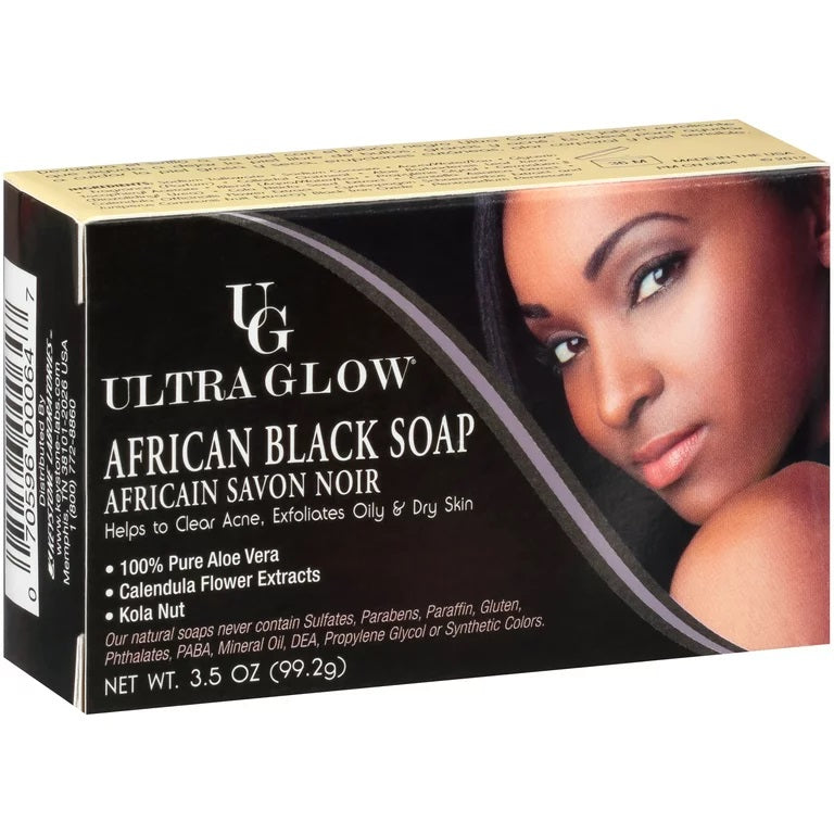 Ultra Glow African Black Soap 3.5oz CASE PACK 72