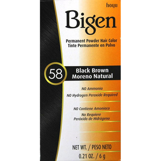 Bigen Hair Color Black Brown #58 CASE PACK 36