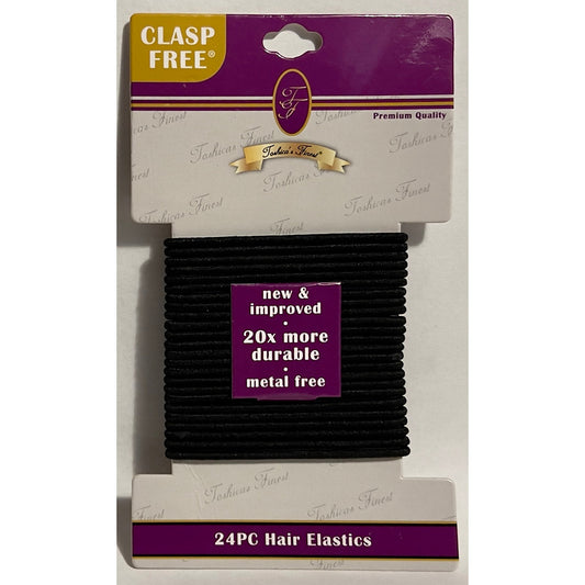 TF848/24pc Hair Elastics Blk CASE PACK 72