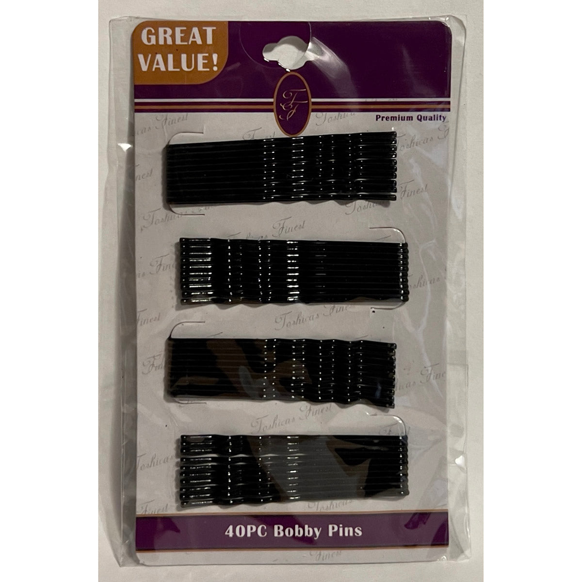 TF033 Black Bobby Pins 50 ct CASE PACK 72