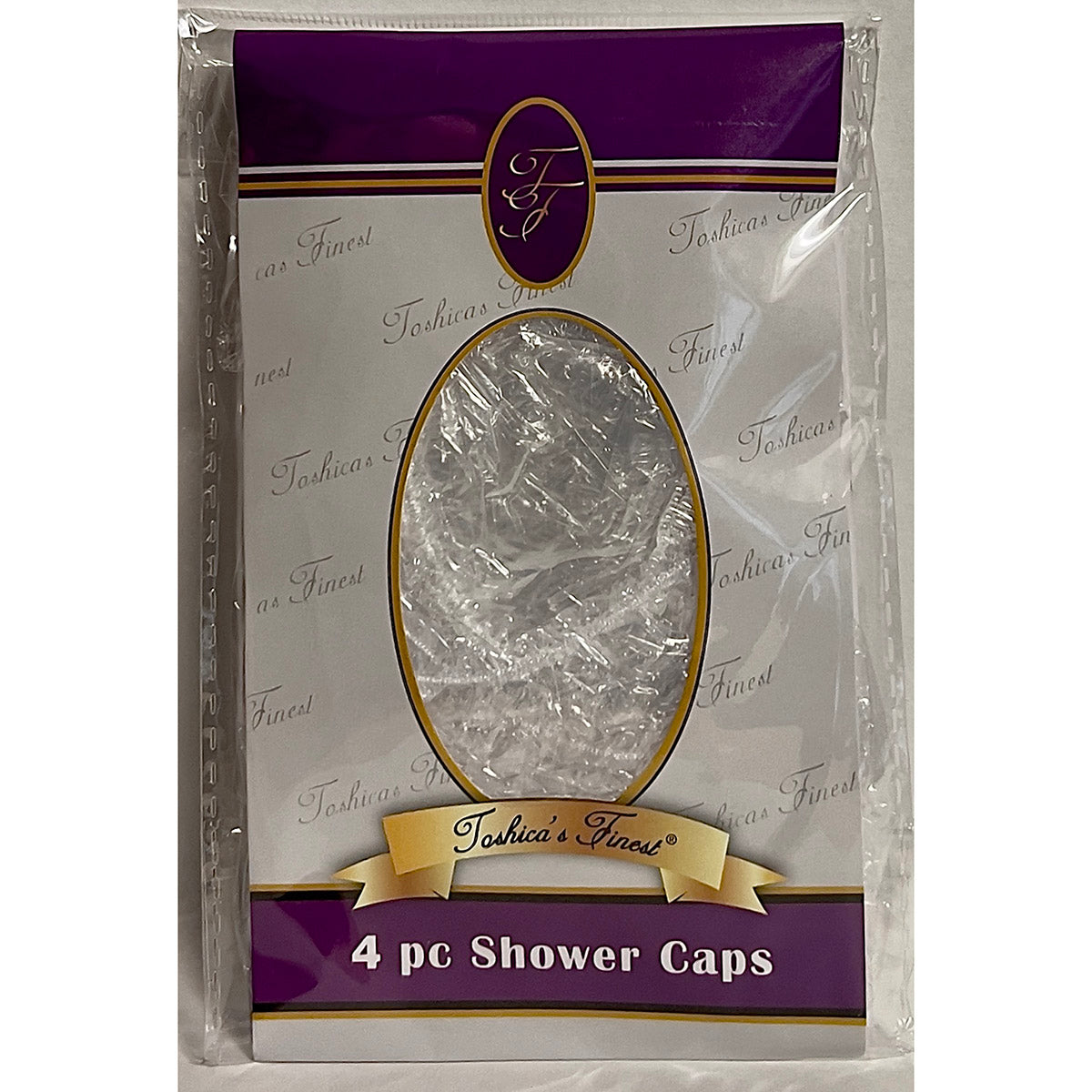 TF022 Clear Shower Cap 4pk CASE PACK 72