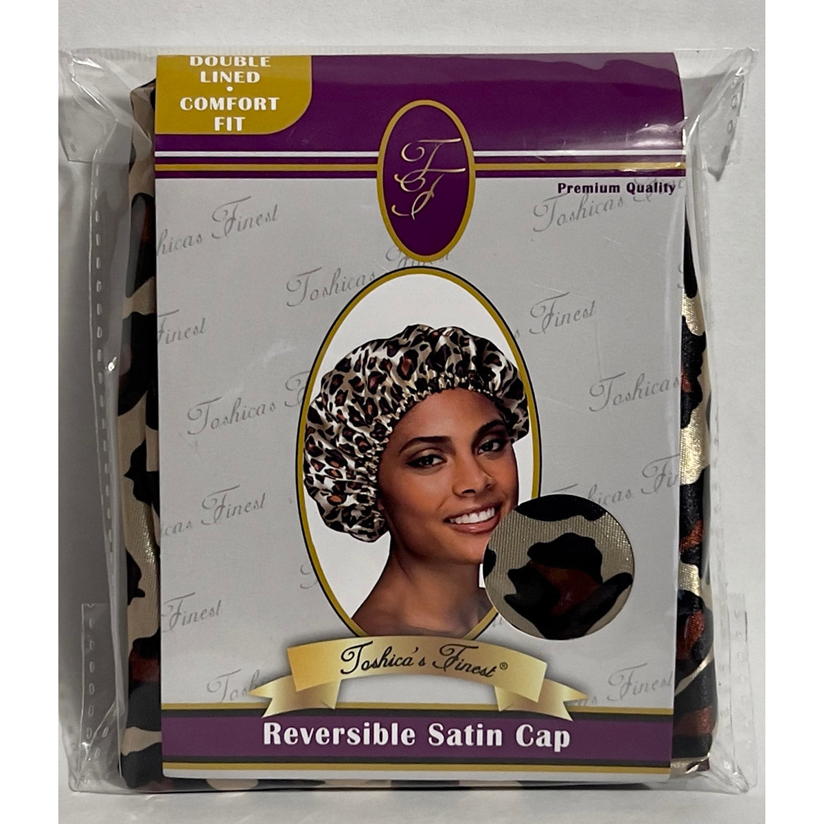 TF100 Reversible Satin Cap Cheetah CASE PACK 72