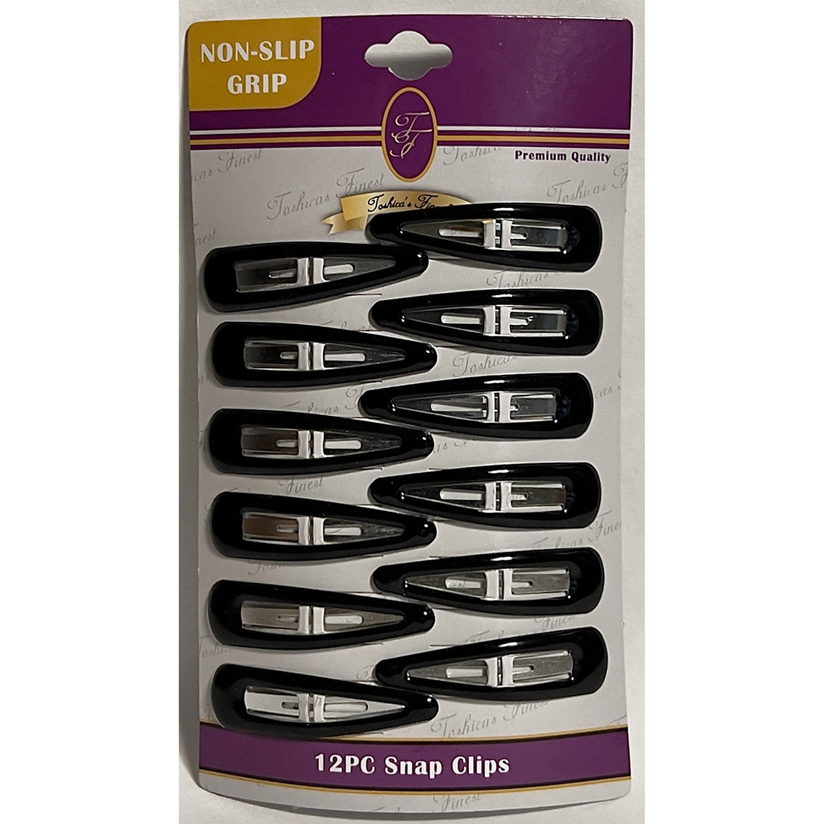 TF9878 12pc Snap Clips Blk CASE PACK 72